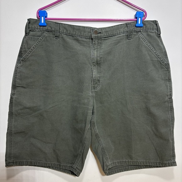 Carhartt Other - Carhartt B278 MOS Work Cargo Shorts Mens Size 40 Moss Green 100% Cotton